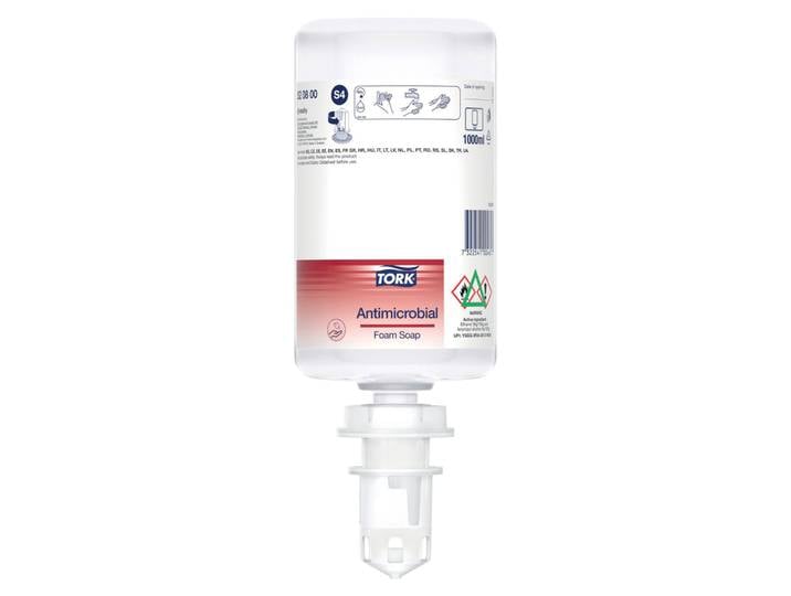 Cartouches savon mousse Tork antimicrobien Tork 1 L, lot de 6
