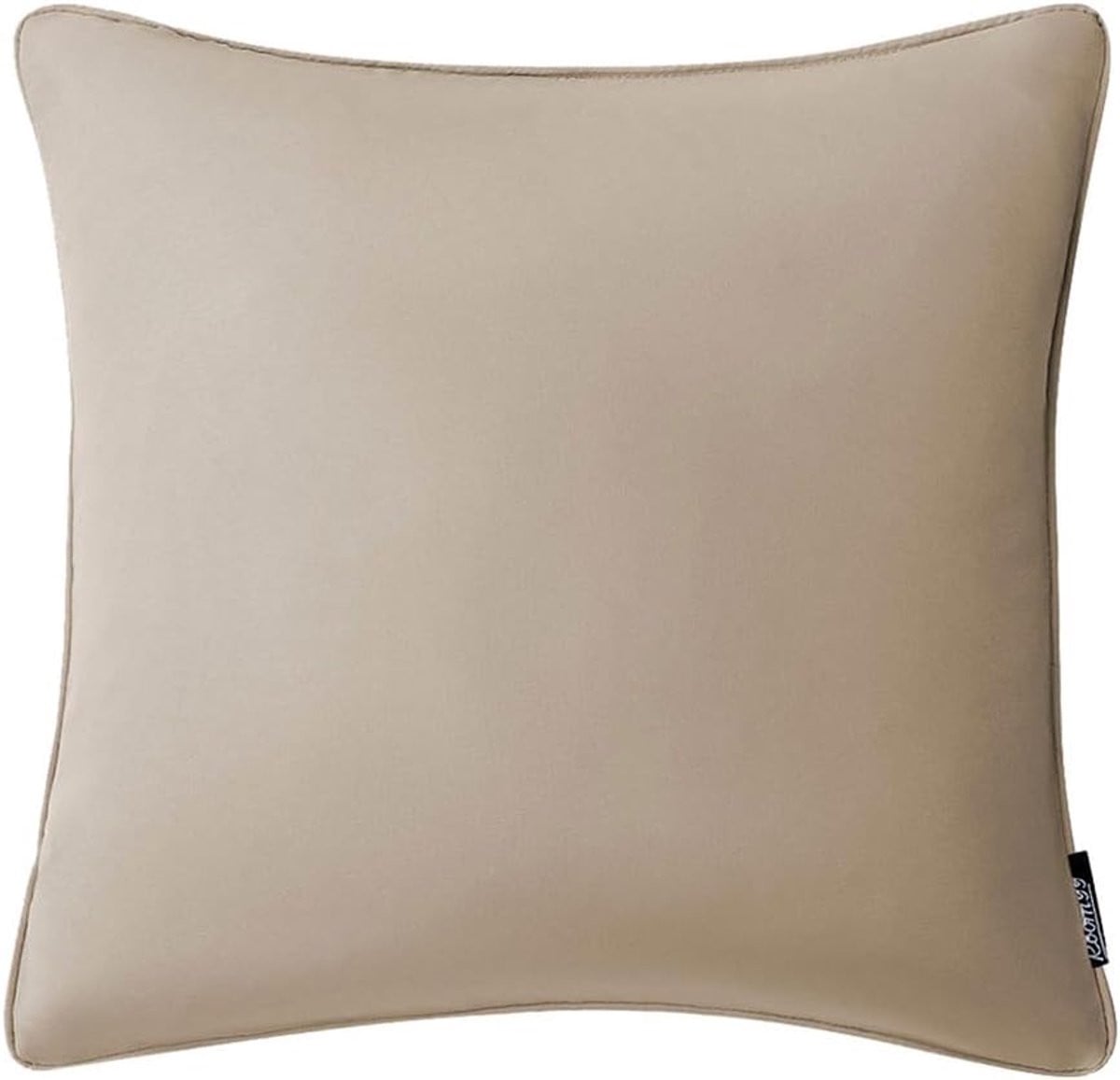 Beige decoratieve sierkussensloop van duurzaam weefsel, 45 x 45 cm