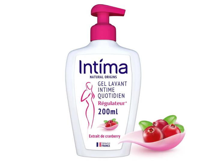 INTIMA Natural Origins Gel Lavant Intime Régulateur à l'Extrait de Canneberge 200 ml