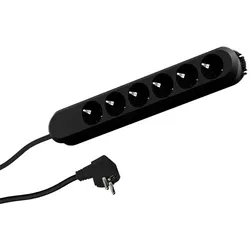 Bachmann Steckdosenleiste SMART 6-fach, schwarz 3,0m, ohne Schalter