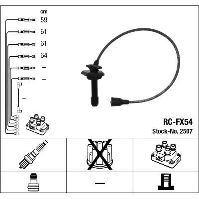 NGK Zündleitungssatz 2507 für Subaru