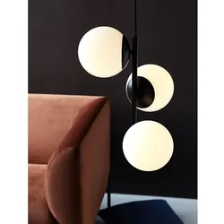 Nordlux Pendelleuchte LILLY, E14, IP20, Glas opalweiß, schwarz NORD-48603003