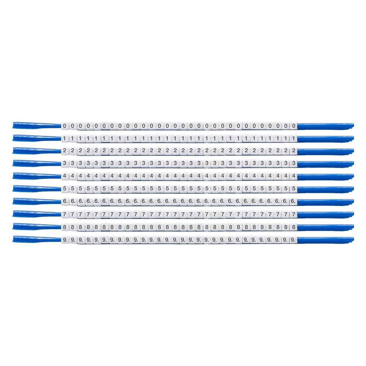 Brady SCNC-07-0-9, Combipack Clipsleeve Drahtmarkierer, Beschriftung "" 0 (133048)