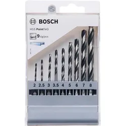 BOSCH Metallbohrer-Set HSS PointTeQ 9-teilig
