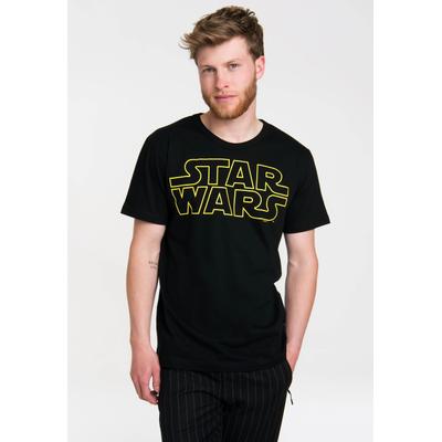 T-Shirt LOGOSHIRT "Star Wars Logo", Herren, Gr. S, schwarz, 100% Baumwolle, bedruckt, normal, Rundhals, Shirts T-Shirt, mit tollem Star Wars-Print