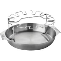 Hähnchenkeulen-Halter inkl.Schale, Geflügelhalter edelstahl