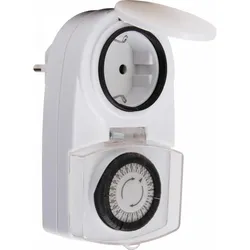 Kopp 195102075 Tageszeitschaltuhr Feuchtraum, mechanisch, erhöhter Berührungsschutz, kürzeste Einstellzeit: 30 min, max. 3.680W, Farbe: weiß