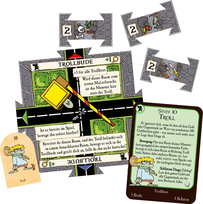 Pegasus PRO094 - Munchkin Quest Promotableau: Troll (DE-Ausgabe) (Deutsch, 3 - 6 Spieler) (PRO094)