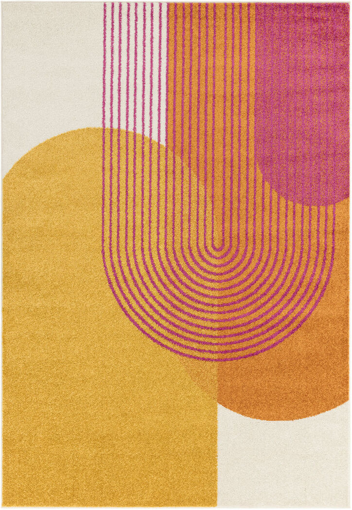 Ivy Bronx Ziaa Geometric Area Rug Orange Rectangle 120 x 170cm