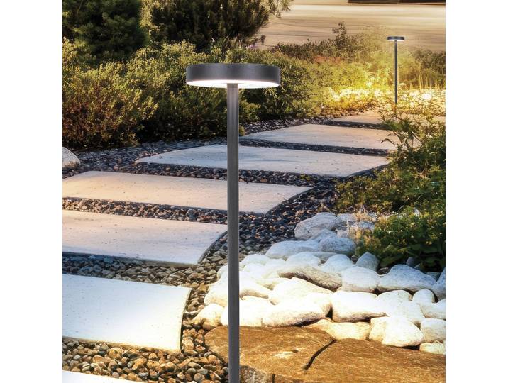 Viokef LED Sockelleuchte Tango, schwarz, Aluminium, Modern, LED Außenleuchte