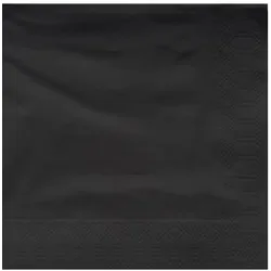 MONOUSO - Papierservietten mit Rand 40x40cm Schwarz (50 Stück)