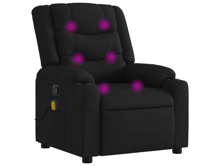 vidaXL Sessel Massage-Relaxsessel, schwarzer Stoff (1-St)