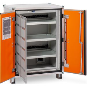 CEMO Akku-Ladeschrank Premium 8/10, mit 18 Steckdosen, mit Stapelfüßen, (B/H/T) 89 x 111 x 66cm