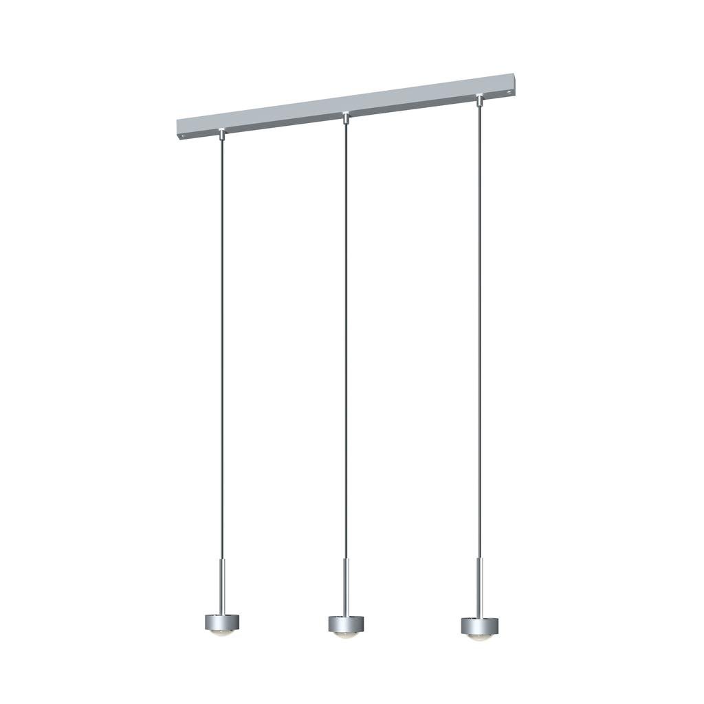 Top Light Puk Mini Choice Long One Pendelleuchte 3 Köpfe (chrommatt, Standard-Fa... chrommatt | Standard-Fassung | 85cm 8-6058031-H