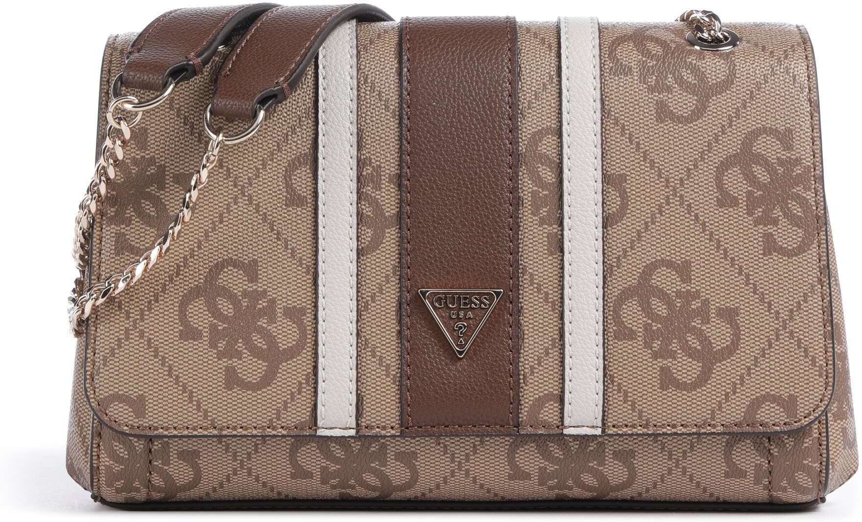 Guess Noelle II Schultertasche aus Leder, braun