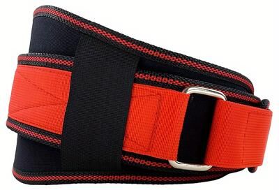 Friendly Fresh Finds Breathable Fitness Waist Belt For Men Adjustable Strap For Weightlifting And Outdoor Sports red m