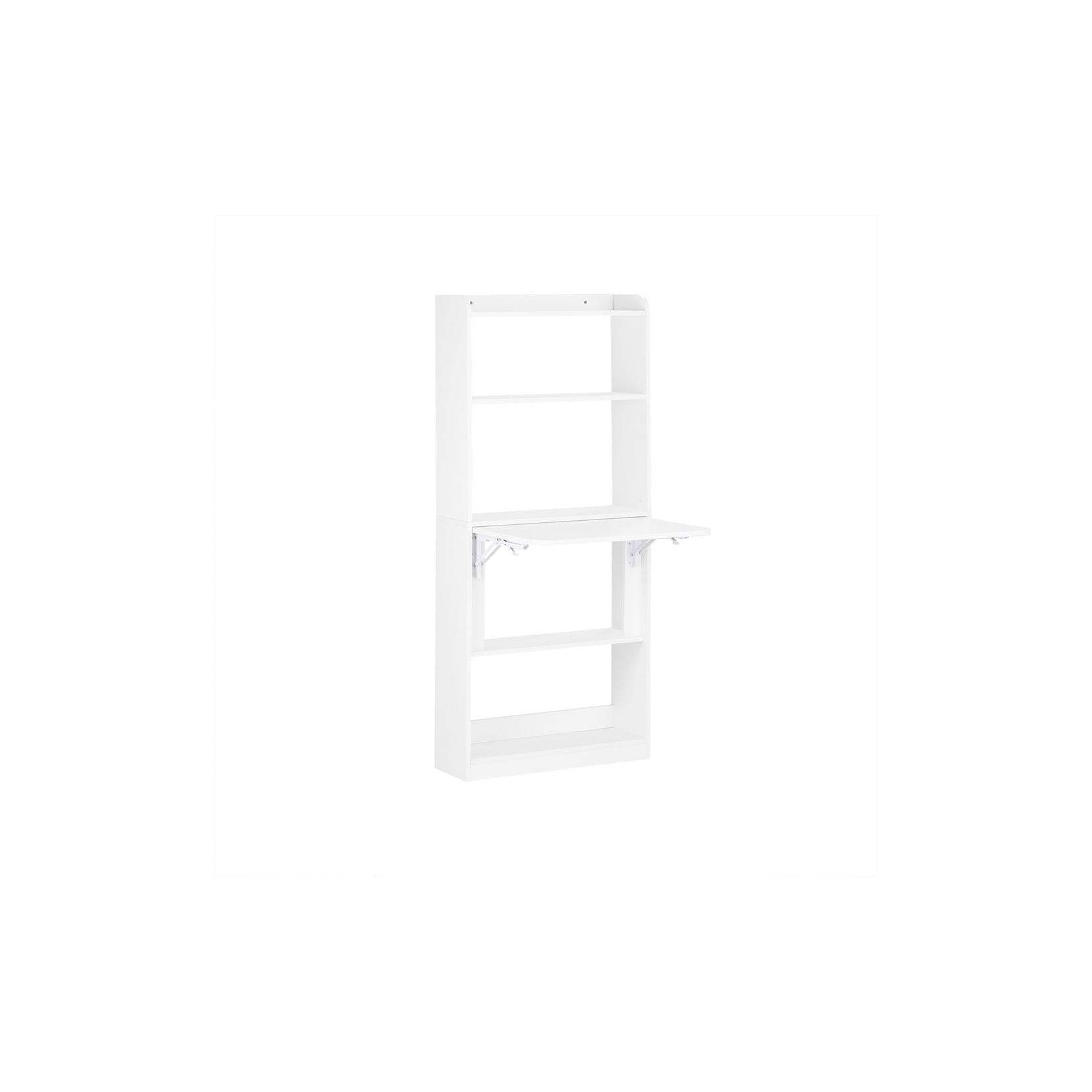 SoBuy Schreibtisch mit 3 Regalen Weiß 63x57x145cm Funktional