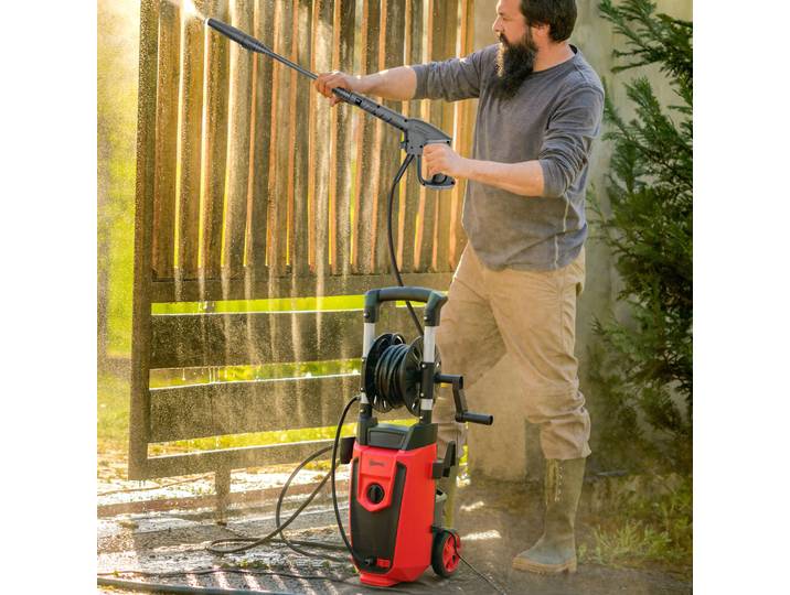 Outsunny Nettoyeur Haute Pression 1800W Rouge et Noir