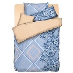 WINTERENGEL Wendebettwäsche Karo mit Ranken Mikrofaser Flanell Einzelbett, 5tlg.