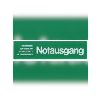 Contacto Wortschild NOTAUSGANG grün