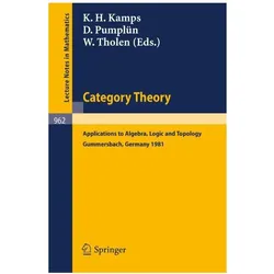 Category Theory, Fachbücher von W Tholen, D Pumplün