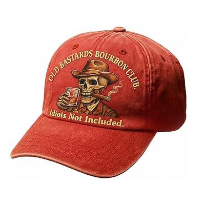 Old Bastards Bourbon Club Hut, verstellbarer Vintage-Whiskyhut, Sammleredition, hochwertiges Destillerie-Merchandise, Geschenk für Bourbon-Liebhaber