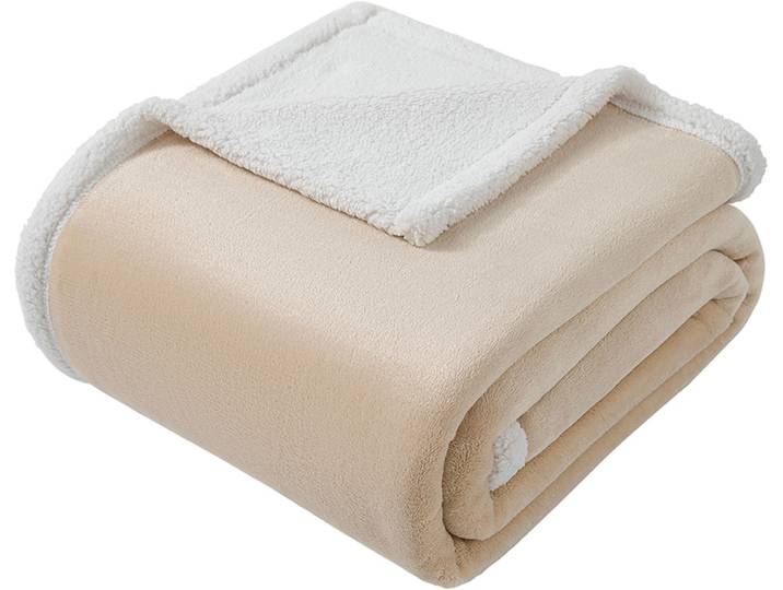 Wohndecke GOODPRODUCT Sennu, Kuscheldecke, Teddy, erstklassige Tagesdecke , beige (sand), B:150cm L:200cm, Polyester, Wohndecken, Wohndecke, 420g/m², flauschige, Wohndecke mit Teddyoptik, Tagesdecke