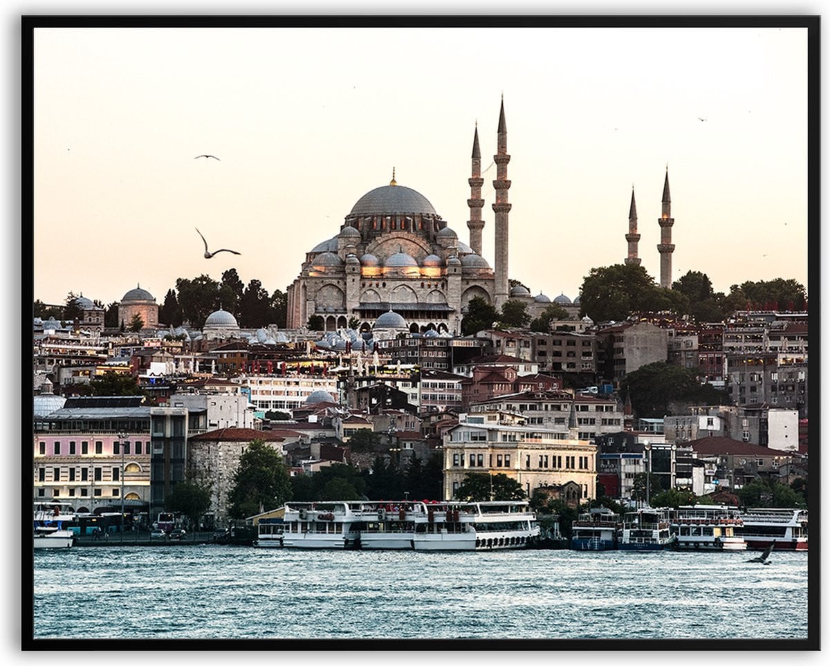 Fotolijst Istanbul Moskee Turkije met glas, 30 x 40 cm