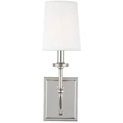 Elstead Lighting, Gartenbeleuchtung, Felixstowe LED Wandleuchte G9 Poliertes Chrom, weisser Pergamentschirm Weiss IP44 (300 lm, G9, IP44)