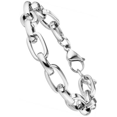 Armband JOBO "Statement", silber (edelstahlfarben), Armbänder, Damen, 22cm, Edelstahl, Armband, Edelstahl 22 cm