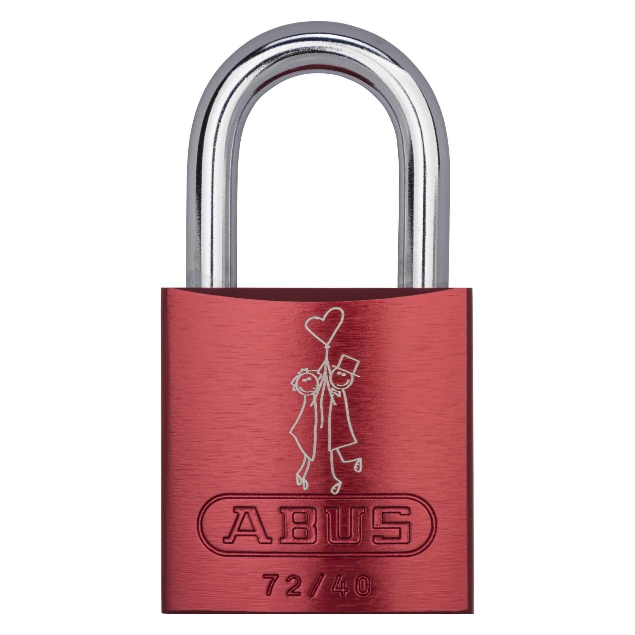 Abus 72/40 red Love Lock 1 Lock-Tag (72/40 LOVE Look 1)