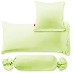fleuresse Bettwäsche Jersey Interlock Colours 009200-7065 grün Kuschelkissen 35x40 cm