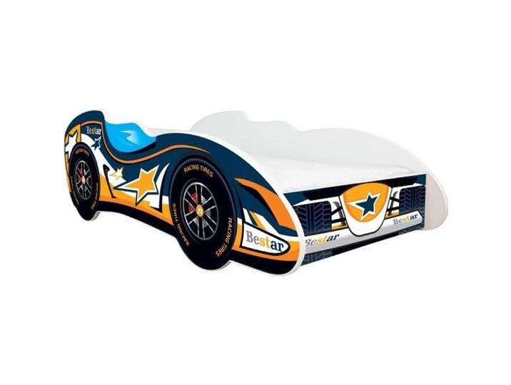 Lit auto - BESTAR - Formule 1 - Matelas 140x70 - 1 place - Bois panneaux de particules