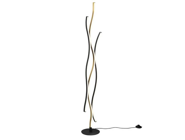Lampadaire Led laiton mat et noir mat