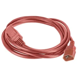 ACT Powercord C14 - C21 IEC60320 red 3 m (3 m), Stromkabel, Rot