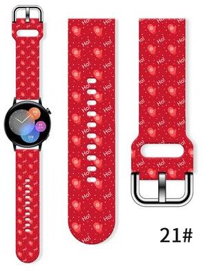 Tiny Tots Teens Trends Replaceable Bracelet For Xiaomi Amazfit, Christmas Series Print Strap red