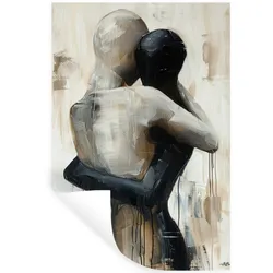 WANDTATTOO Abstrakt - Liebe - Schwarz und weiß - Modern Wandaufkleber 80x120 cm