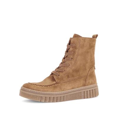 Schnürstiefelette GABOR "Schnürstiefelette", Damen, Gr. 42,5, braun, Schuhe Schnürstiefelette