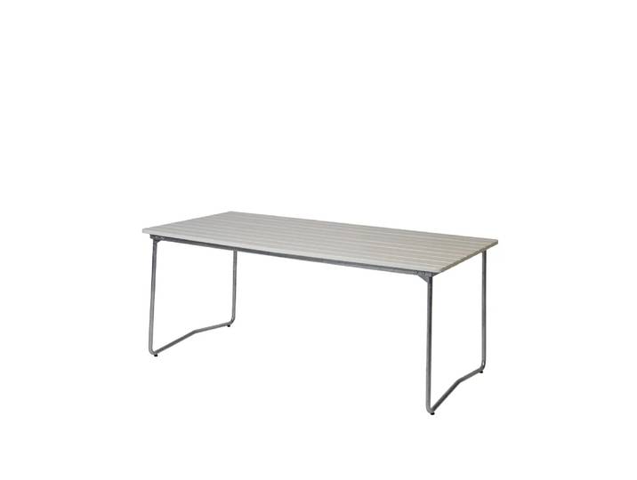 Grythyttan Stålmöbler Table à manger B31 Chêne laqué blanc-structure en acier avec galvanisation à chaud