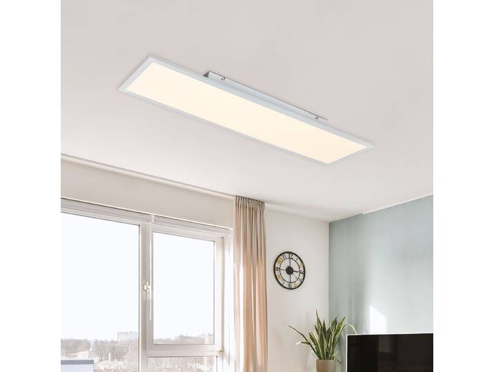 Plafonnier LED Flight 30 x 120cm Blanc/Blanc Matériau : Métal, Matière plastique Surface en métal : Laqué Type de matière synthétique :