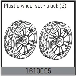 Absima plastic wheel set - black (2)
