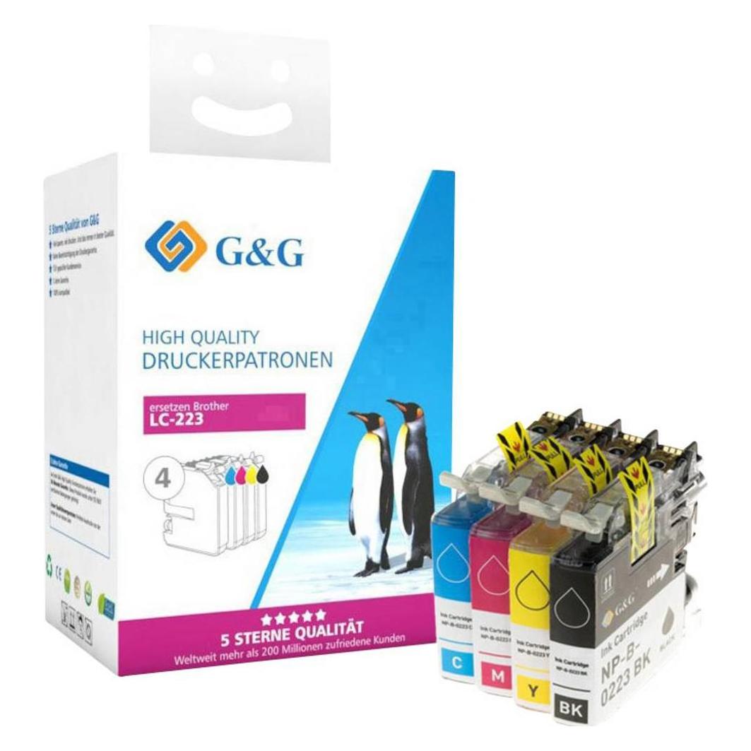 Toner-Dumping XL-Druckerpatronen kompatibel zu Brother LC-223VALBPDR je 1x Schwarz Cyan - (BK, C, M, Y) (14785)