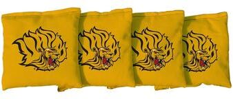 Skip's Garage Arkansas Pine Bluff UAPB Golden Lions Yellow Cornhole Bags