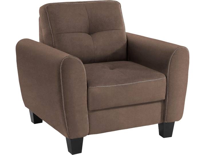 Sessel, Braun, 99x91x90 cm, Luxus-Microfaser ALTARA NUBUCK, Federkern, Modern, sit&more