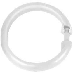 SCHÖNER WOHNEN-Kollektion Duschvorhangringe 6 x 16,5 cm Kunststoff Weiß