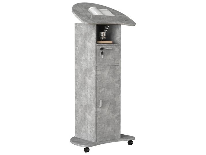 Mid.you Stehpult, Grau, 105 cm Schubladen, 40x105x56 cm, Stauraum, Büromöbel, Schreibtische, Stehpulte