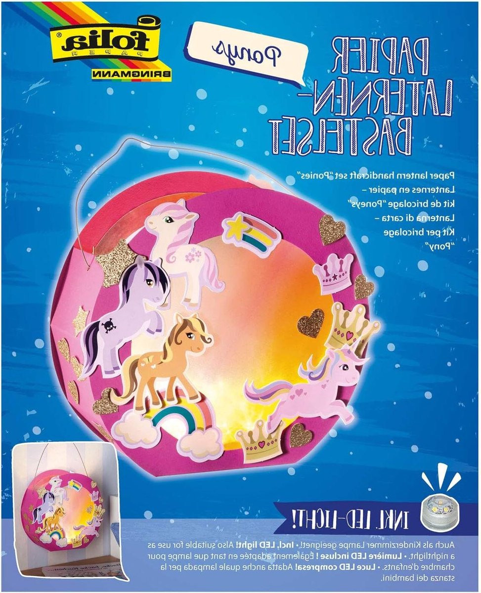 Lantaarn Knutselset met Pony Motief - Kleurrijke Feestdecoratie - Middel