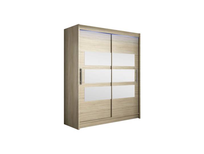 SCHWEBETÜRENSCHRANK Westa VII, mit RGB LED Beleuchtung