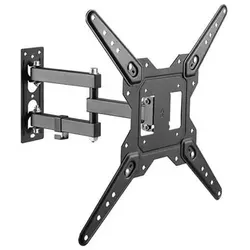 Brateck LPA68-443 schwarz / Ausziehbare Wandhalterung für TV 23"-55" / verstellbar / Tragkraft 30kg (30 kg, 23" - 55"), TV Wandhalterung, Schwarz