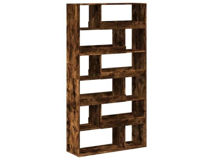 GHVBNMF Standregal Räuchereiche 100x33x187,5 cm Raumteiler mit 12 Fächern Vielseitiges Dekoregal für Wohnzimmer und Büro, reichlich Stellfläche mit pflegeleichter Holzwerkstoff-Oberfläche.